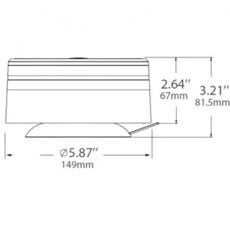 Girofar de avertizare led 25W, 50 x led, magnetic, 12 / 24V, 3 functii lumina [1]