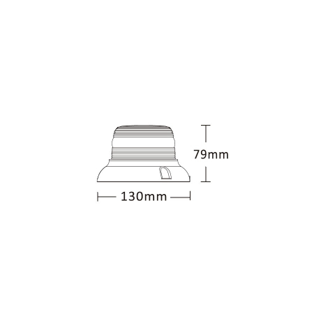 Girofar LED, 1224V, 130mm, 3 functii - Truck LED ALR0074 [1]