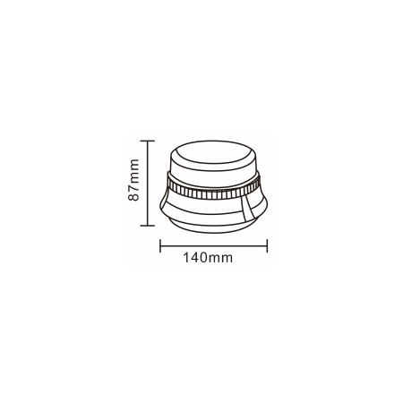 Girofar LED, joc lumini rotativ, 1224V, 140mm - Truck LED ALR0004-O [1]
