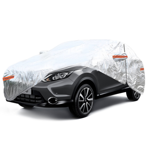 Accesorii si Echipamente Auto - Husa auto completa, aluminiu reflectorizant cu fermoar, 120g + strat bumbac, pentru SUV/VAN XL, 510x185x150cm