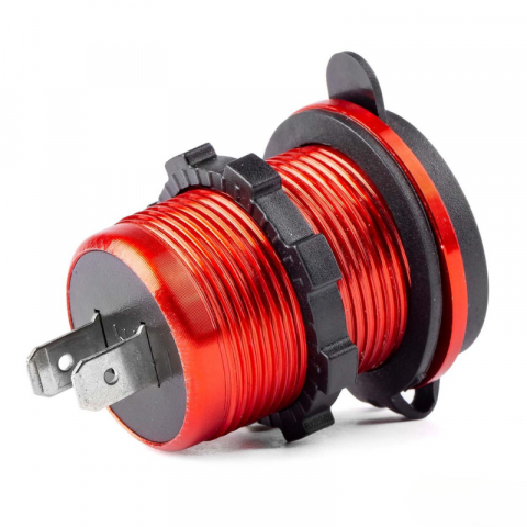 Incarcator Auto Incastrabil 12/24V, 2x USB, Impermeabil [1]