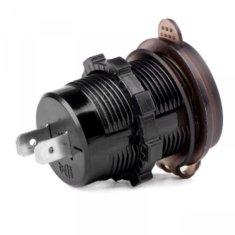 Incarcator Auto Incastrabil 12/24V, 2x USB, Voltmetru Digital, Impermeabil [1]