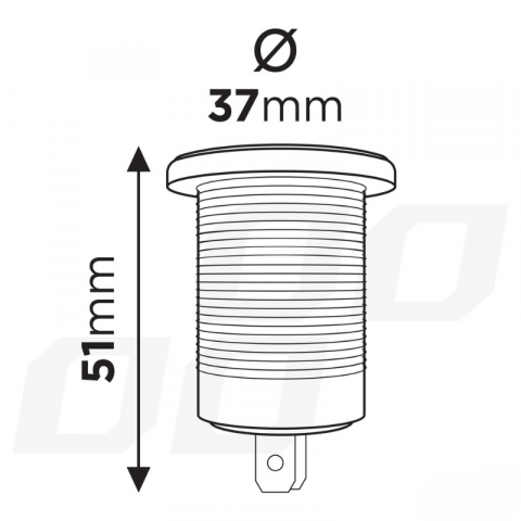 Incarcator Auto Incastrabil 12/24V, USB + 2x USB-C QC3.0, LED Rosu, Impermeabil [3]
