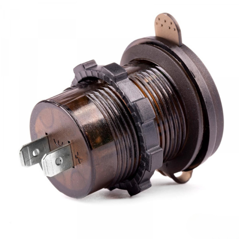 Incarcator Auto Incastrabil 12/24V, USB + USB-C, Voltmetru Digital, MOD-07 [1]