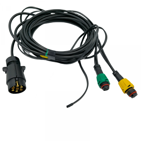 Instalatie electrica remorca cu stecher 7 pini, L 7.5m, 2 x mufa 5 pini baioneta, 1 x 2m cablu gabarite [3]