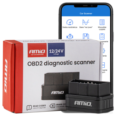 Interfata diagnoza auto OBD2 Bluetooth, chip PIC25K80, buton ON/OFF, citire stergere erori, compatibil iOS/Android [1]
