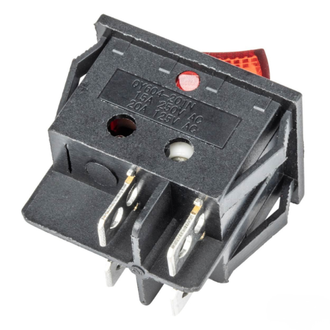 Intrerupator Auto Dreptunghiular 12V/230V cu Lumina Rosie, BU02 [3]