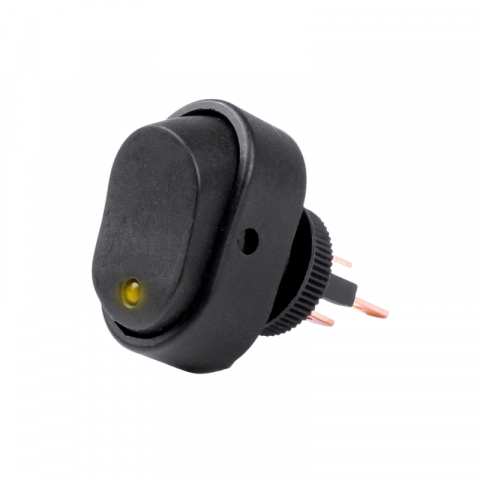 Intrerupator Auto Eliptic 12/24V max 30A, ON/OFF, cu Lumina Galbena [4]