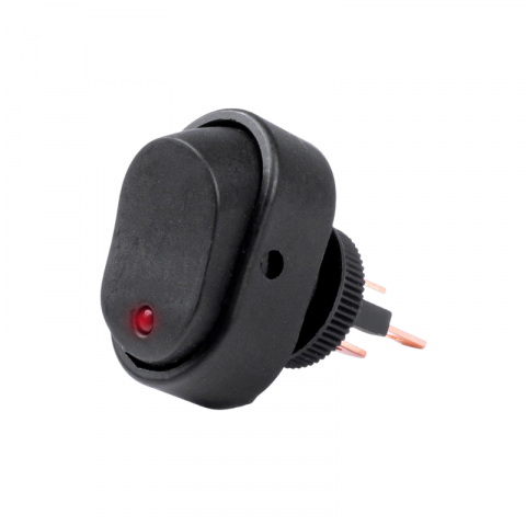 Intrerupator Auto Eliptic 12/24V max 30A, ON/OFF, cu Lumina Rosie [4]