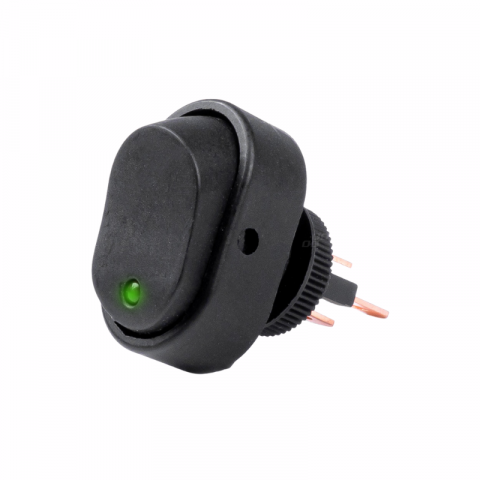 Intrerupator Auto Eliptic 12/24V max 30A, ON/OFF, cu Lumina Verde [4]