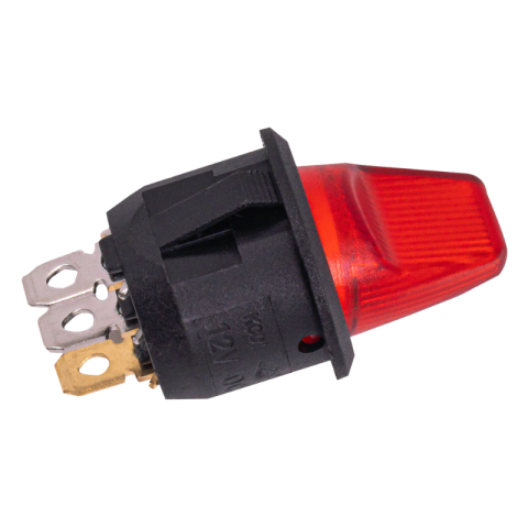 Intrerupator cu maneta, 12V, 20A, iluminare rosie, pentru sisteme electrice, vehicule [4]