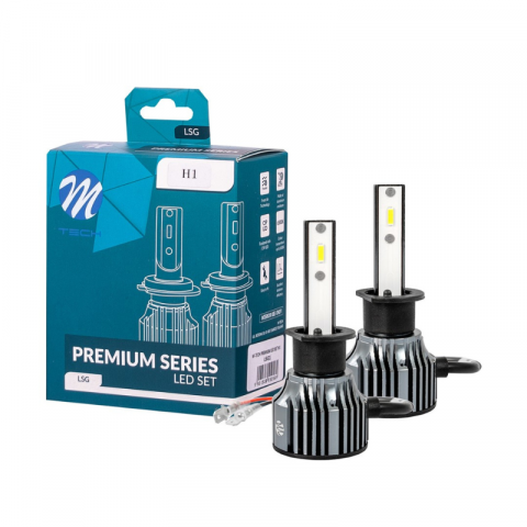 Becuri LED - Set 2 Becuri H1 LED Auto, Premium Series, 50W, 5000LM, 6500K, 12/24V