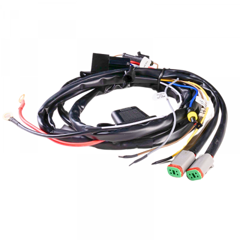 Instalatii Electrice Proiectoare - Kit cablaj cu releu si siguranta cu 2 iesiri, mufe DT 4 pini, pentru proiectoare, Led Bar, 320W, 12V
