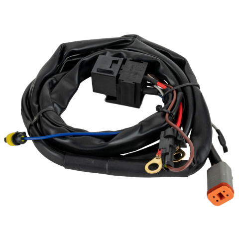 Kit cablaj cu releu si siguranta cu o iesire, mufa DT 4 pini, pentru proiectoare, Led Bar, 180W, 12V [0]