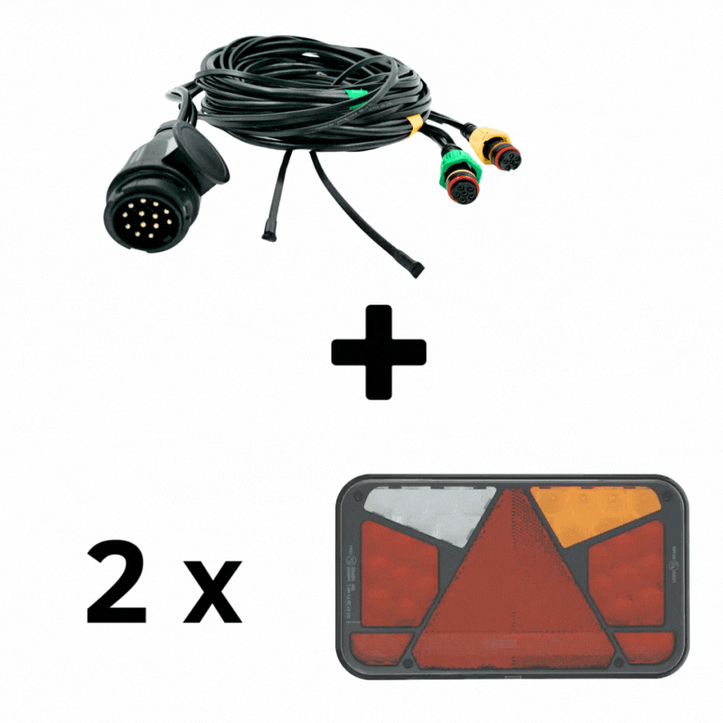 Kit instalatie 7m + doua triple, Canbus, 12V, fara iluminat numar