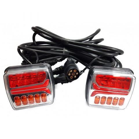 Lumini, Becuri, Proiectoare - Kit lampi LED, 3 functii, efect neon, 7.5m, 7 pini, 12V, 11.02 x 10.26cm