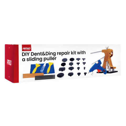 Kit Reparatii Caroserie Auto PDR, Extractor Glisant Reglabil, 18 Adaptoare Tracțiune, Pistol Lipit [10]