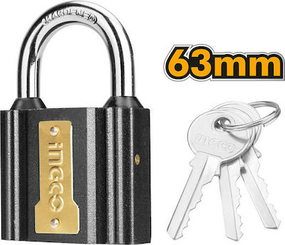Casa si gradina - Lacat 63mm cu protectie la ploaie + 3 chei, 500g