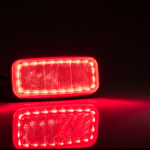 Lamp de Gabarit LED cu Reflector, 12/24V, Montaj Plat, Conector QS075, 12.5 x 6cm [1]