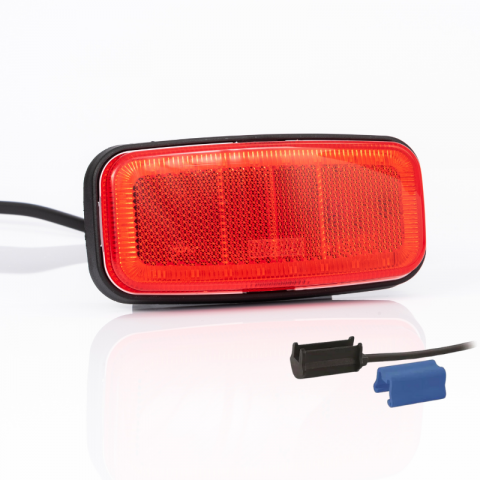 Lumini, Becuri, Proiectoare - Lamp de Gabarit LED cu Reflector, 12/24V, Montaj Plat, Conector QS075, 12.5 x 6cm