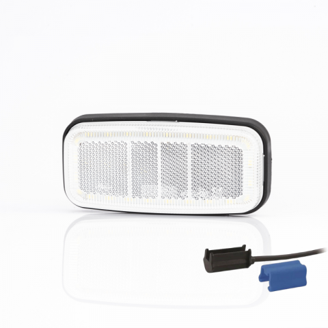 Lampi Gabarit LED - Lamp de Gabarit LED cu Reflector, 12/24V, Montaj Plat, Conector QS075, 12.5 x 6cm