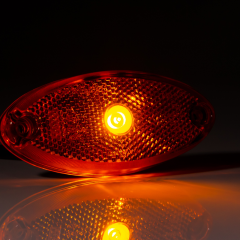 Lamp de Gabarit LED cu Reflector, 12/24V, Montaj Plat, Conector QS075, 10.24 x 4.52cm [1]