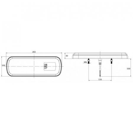 Lamp semnalizare spate cu semnalizare dinamica, universala 283 x 100 x 30 mm - Truck LED L1830 [3]