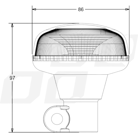 Lampa avertizare LED, girofar, 18 LED, 12/24V, IP56, 120 flash/min [4]