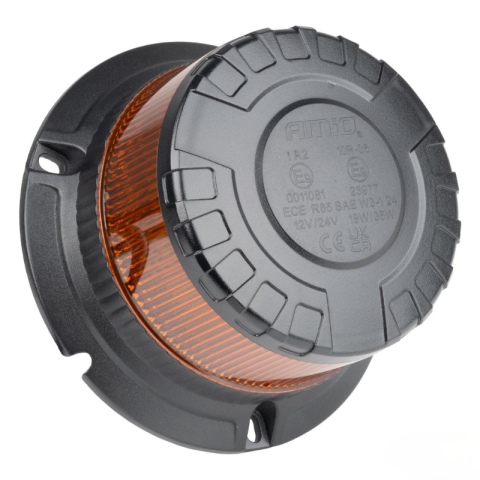 Lampa avertizare LED, girofar, W28B Heavy Duty, portocaliu, 16 LED, 12/24V, IP6K9K [1]