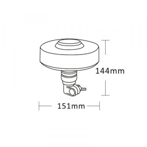 Giofar Avertizare LED, R10, R65, 12V/24V, Flexibila, Portocalie, UFO2 [1]