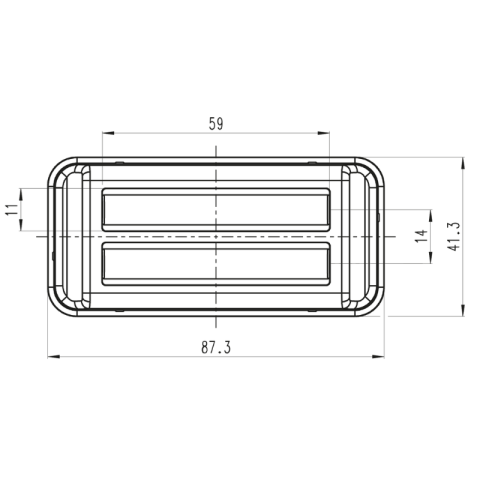 Lampa avertizare LED, stroboscop, 12V-24V, 12 LED rosu + 12 LED albastru, 2 programe, IP6K9K [11]