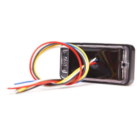 Lampa avertizare LED, stroboscop, 12V-24V, 12 LED rosu + 12 LED albastru, 2 programe, IP6K9K [5]