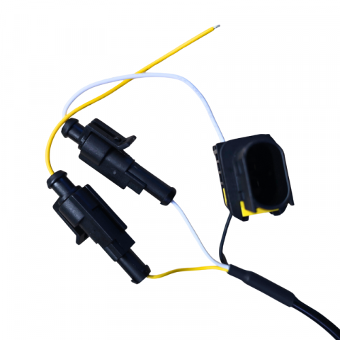 Lampa cu fibra optica pentru parasolar Scania Next Gen, 2016+, 24V, alb/portocaliu [12]