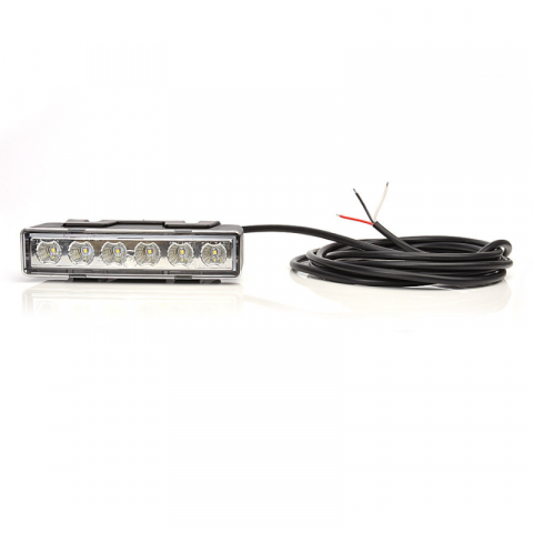 Lampa de avertizare ADR, lentila transparenta, lumina albastra, stroboscop, 14.65 x 3.28cm, W117 [3]