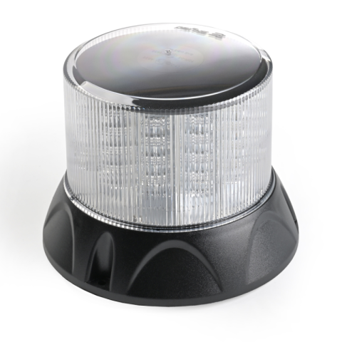 Dispozitive Avertizare - Lampa de avertizare LED 12/24V, girofar portocaliu cu dispersor alb, montaj în 3 suruburi, R65, Ø 16.5 cm