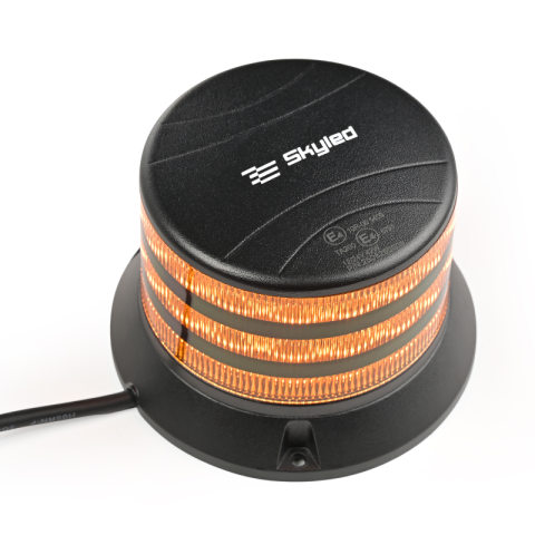 Lampa de avertizare LED tip girofar, 12/24V, 42W, 48 LED, 11 moduri, R65, IP67, Ø 12,2 x 8,24 cm [5]
