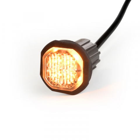 Stroboscoape Auto - Lampa de avertizare rotunda, bulb, SKYLED 2.7 x 3.9 cm, stroboscopic - lumina portocalie 4 LED