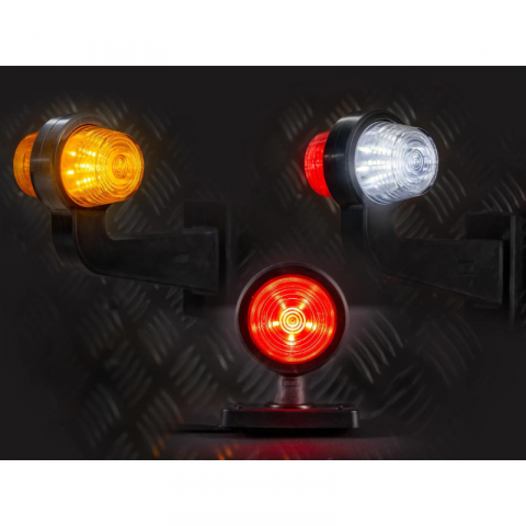 Lampa de gabarit cu brat lung, RETRO, alb / roșu, 12/24V, 19.5cm, tip L [3]