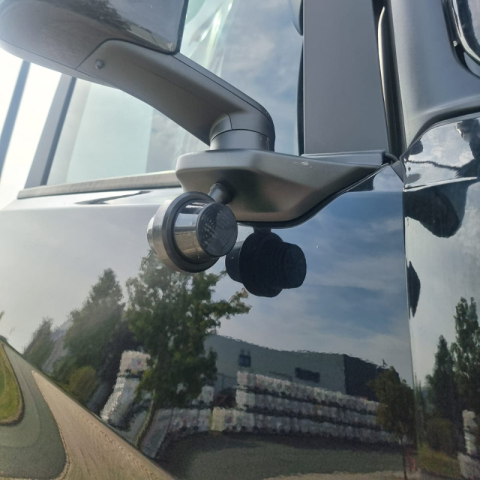 Lampa de gabarit cu brat scurt, LED, PORTOCALIU-ROSU, 12/24V, IP68, GRAPHITE, 10.7cm [9]