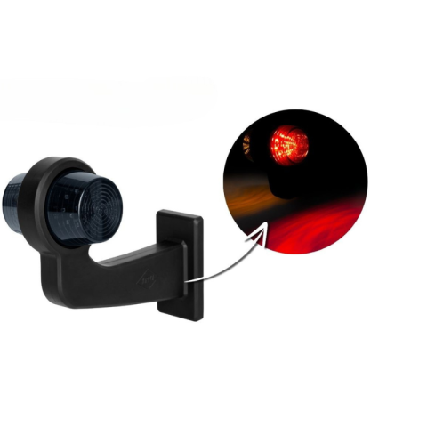 Lampi gabarit cu brat auto si remorci - Lampa de Gabarit Graphite LED cu Brat Lung, 19.25cm, Rosu/Portocaliu