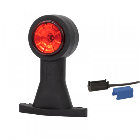 Lampi Gabarit LED - Lampa de Gabarit LED cu Brat Lung si Cablu, Conector QS075, 13cm, Cauciuc Flexibil, 12/24V