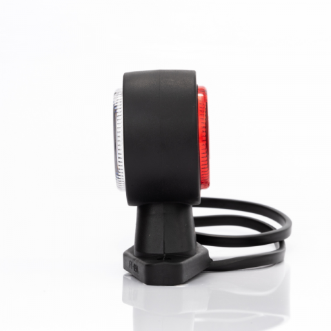 Lampa de Gabarit LED cu Brat Scurt, Conector QS075, 8.8cm, Cauciuc Flexibil, 12/24V, Alb/Rosu [4]