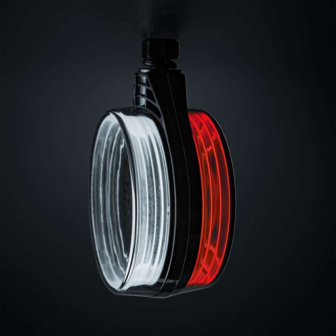 Lampa de Gabarit LED FOR9T pentru Oglinda, Alb-Portocaliu-Rosu, Lentila Fumurie, 12/24V, IP67 [9]