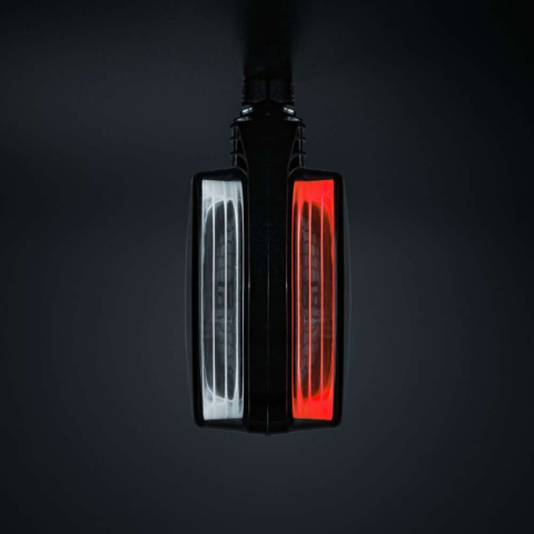 Lampa de Gabarit LED FOR9T pentru Oglinda, Alb-Portocaliu-Rosu, Lentila Fumurie, 12/24V, IP67 [13]
