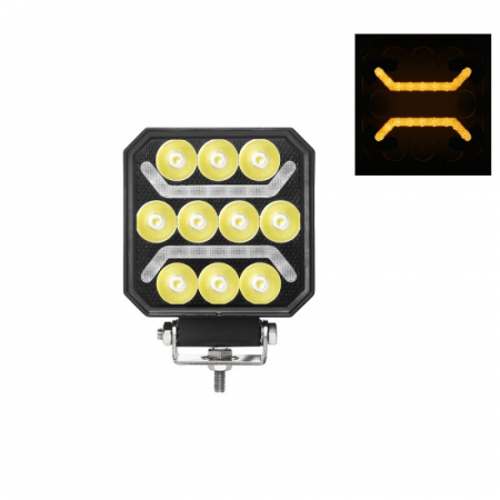 Proiectoare de lucru, marsarier si ceta - Lampa de lucru 10 x LED cu pozitie de culoare galbena, 10 x 10 x 3.65cm - Truck LED L0185