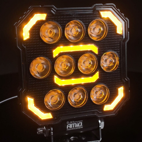 Lampa de lucru LED cu 2 Functii, 48W, 3K lumeni, lumina alba, galbena, 12/24V, omologata, vehicule si utilaje [4]