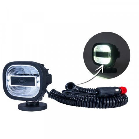 Lampa de Lucru LED, Magnetica, 1200lm, 10W, Cablu Spiralat 8m, Priza Bricheta 12/24V, IP68, 10 x 11.1cm