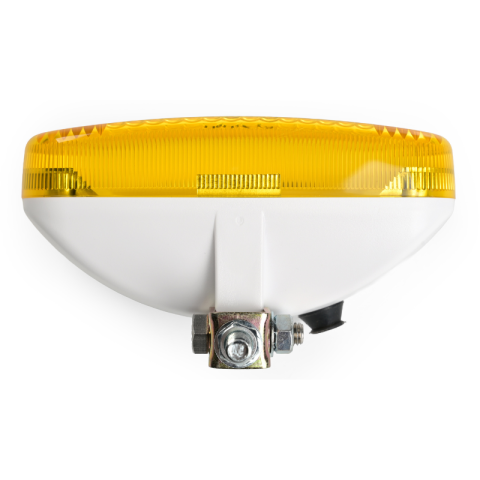 Lampa de pozitie fata TALMU, tip lamaie cu bec, carcasa alba, dispersor galben, stil Oldschool pentru camion [5]