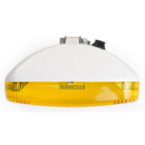 Lampa de pozitie fata TALMU, tip lamaie cu bec, carcasa alba, dispersor galben, stil Oldschool pentru camion [1]