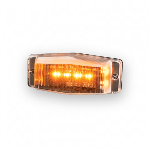 Lampa LED Double Burner 24V, 12,7 x 5,5 cm, portocalie, 8 LED-uri, lumini gabarit, lampa pentru camioane si TIR-uri